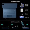 thumbnail image 3 of typecase Edge Keyboard Case for iPad Air 11-inch (M3 2025 / M2 2024)& iPad Pro 11 inch (4th/3rd/2nd/1st Gen),Magic Keyboard for Air 5th/4th Gen,Multi-, 3 of 9