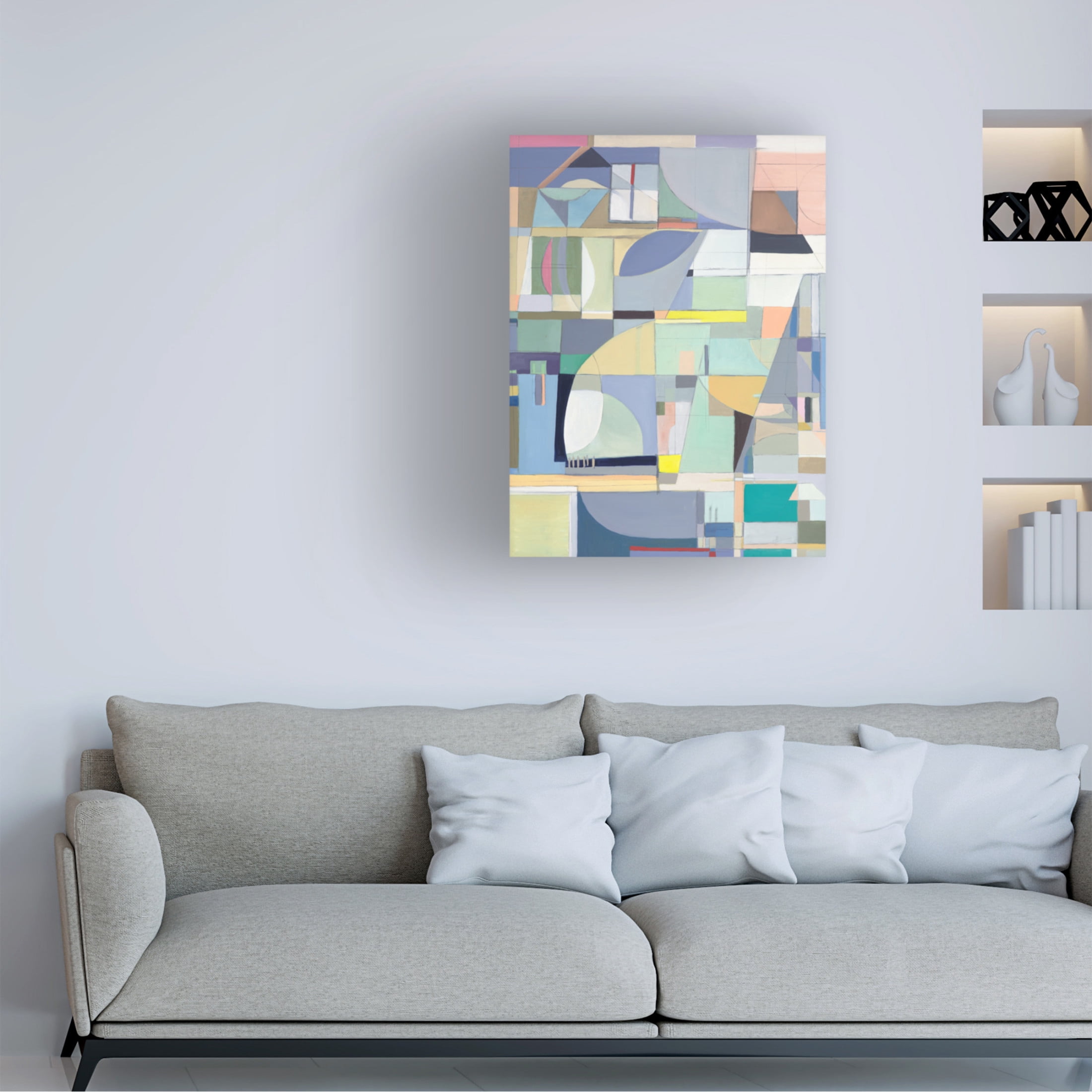 Canvas Wall Art - Ellen Kossoff 'Geometree' Wall Art for Living Room, Bedroom, or Office Décor by Trademark Fine Art - 14 x 19 Inches