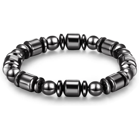 Herdear Magnetic Stone Bracelets For Women Black Ladies Bracelets Unisex Stylish Anxiety Bracelet Magnets Bracelets For Women Men Teens Birthday Gift (1 Pcs)