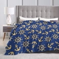 thumbnail image 4 of KLL Fleece Blanket Plush Throw Blanket Anchors and Nautical ,Soft Fuzzy Cozy Flannel Blanket for Couch Sofa Bed.(40"x30" ), 4 of 7