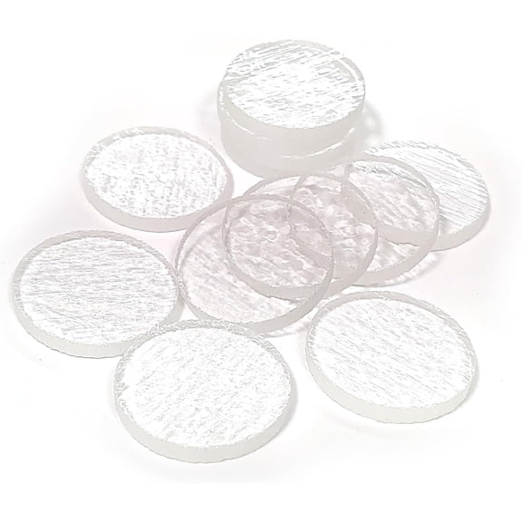 Clear Fusible Glass Circles Blanks - COE 90 Bullseye Glass - 1" Diameter (60)