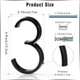 5 Inch Floating House Numbers for Outside, Modern Metal Anti-Rust ...