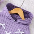 thumbnail image 6 of HCNTES 3T 4T 5T 6T 7T Child Girl Fall Winter Clothes Little Kids Long Sleeve Bow Hooded Sweatshirt Shirt Elastic Waist Pants 2PCS Matching Sets Kid Princess Outfits, 6 of 8