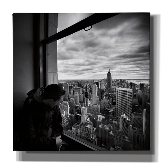 Epic Graffiti 'NYC Manhattan View' by Nina Papiorek, Canvas Wall Art, 12"x12"