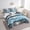 Blue Grey, variant on YST 7 Piece Boys Black Blue Bedding Sets Queen Abstract Graffiti Comforter Set For Kids Grunge Oil Painting Watercolor Stripes Bed In A Bag With Sheets Modern Fashion Reversible Bed Set