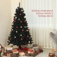 thumbnail image 4 of HOMCOM 6ft Artificial Christmas Tree with Auto Open, Steel Base, Black, 4 of 10