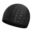 thumbnail image 1 of Bonnet de Natation en Tissu Protection des Oreilles pour Femmes Hommes Noir, 1 of 9