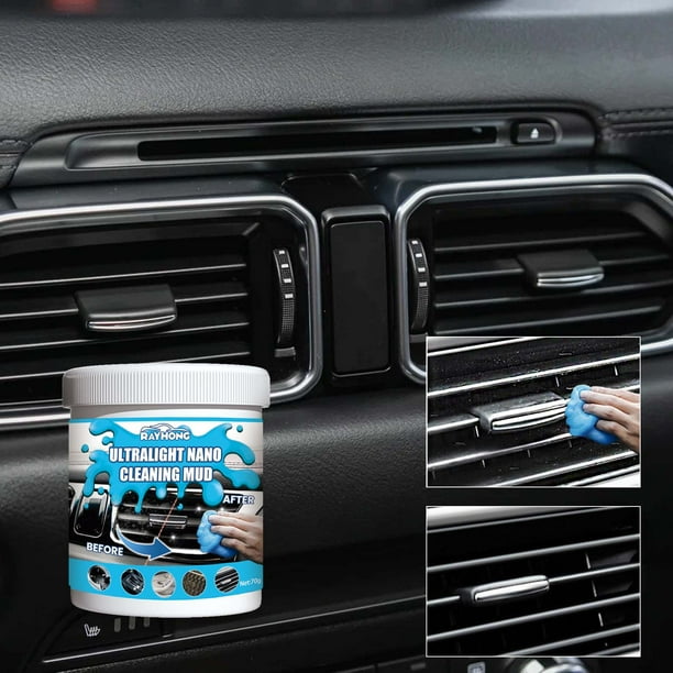 Gel limpiador para coche | Limpiador automotriz adhesivo suave 70 g | Eliminador de polvo y suciedad reutilizable para rejillas de ventilación, teclados, mandos a distancia, huecos y limpiador m