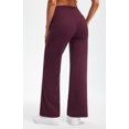 thumbnail image 2 of Pantalones de yoga Libin, pierna ancha, 31 cm de cintura alta para mujer, color burdeos XS, 2 of 7