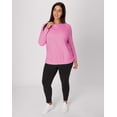 thumbnail image 5 of Hanes Just My Size EcoSmart Women's Fleece Sweatshirt, V-Notch (Plus ) Spirited Pink 1X, 5 of 5