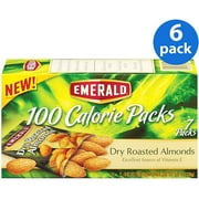 Emerald Dry Roasted Almonds 100 Calorie Packs, 7 ct (Pack of 6)
