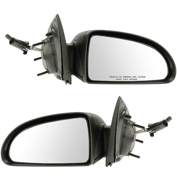 TRQ Manual Remote Side View Mirrors LH & RH Pair Set for Cobalt G5 4 Door Sedan MRA04886