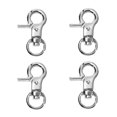 thumbnail image 1 of 4pcs zinc alloy lobster claw clasp Swivel Trigger Clips Trigger Clips Snap Hooks Silver, 1 of 9