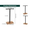 thumbnail image 2 of Hand Towel Holder, T-Shape Hand Towel Stand for Bathroom, Hand Towel Rack Bar Standing for Vanity Kitchen Countertop, Metal (14IN-Wooden Base, Black), 2 of 9
