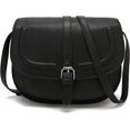 thumbnail image 1 of ZHAOCHENG Bolso bandolera negro-PU para mujer, bolso bandolera pequeño retro, 1 of 5