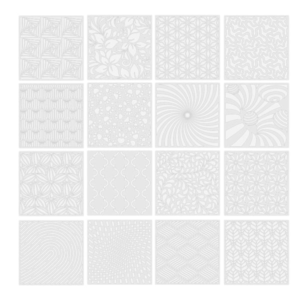 Plantilla de Mandala Gloria 16 piezas Reutilizables 15x15cm