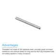 thumbnail image 4 of Unique Bargains Fully Threaded Rod M5 x 50mm 0.8mm Thread Pitch 304 Stainless Steel Right Hand Threaded Rods Bar Studs 15 Pack, 4 of 4