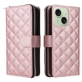 thumbnail image 4 of Compatible for iPhone 14 Plus Wallet Case, Crossbody Strap PU Leather Folio Phone Cover, Zipper Handbag Purse with Card Holder Lanyard Flip Stand for iPhone 14 Plus, Rosegold, 4 of 10