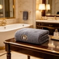 thumbnail image 4 of Btomtd Cotton Household Bath Towels, Water Absorbing Body Drying Towels, Non-Shedding Embroidered Shower Towels, Size 67" x 27.5", Gray, 4 of 5