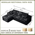 thumbnail image 6 of Soscana Boneless Couches for Living Room with Chaise,102" Sectional Sofa with Throw Pillow,Cozy Cloud Couch with L-Shaped,Sponge Compression Sofa,No Assembly Required,for Living Room,Apartment, APT, 6 of 8