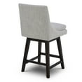 thumbnail image 6 of CHITA 26 inch Upholstered Swivel Fabric Counter Bar Stools with Back & Wood Legs, Ivory White, 6 of 11