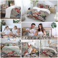 thumbnail image 5 of Christmas Cute Bedding Duvet Cover Set Queen Size 4 Pieces Snowman Grey Texture Soft Twill Plush Quilt Cover, Include 1 Duvet Cover 1 Flat Sheet And 2 Pillow, 5 of 7