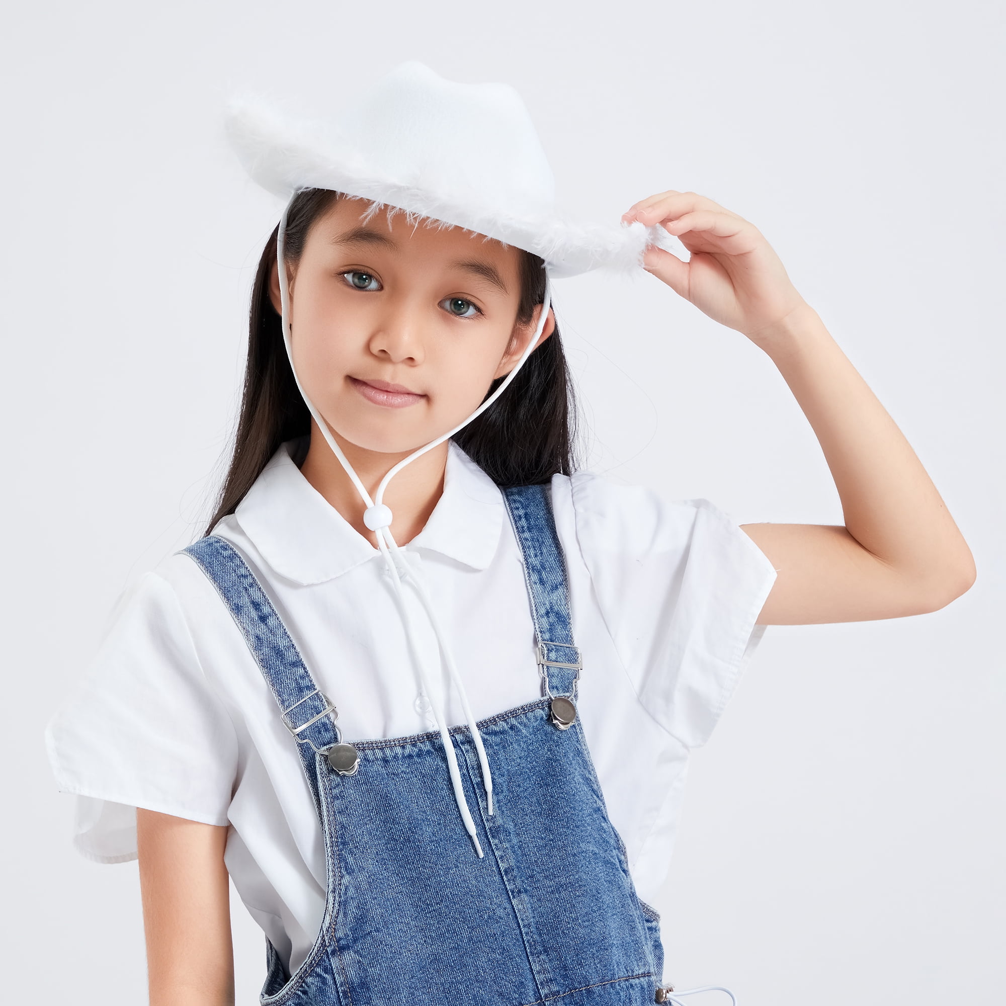 Chapeau Cowboy En Paille Pour Enfants – 6 Couleurs, Idéal Pour L’été Et Halloween !
