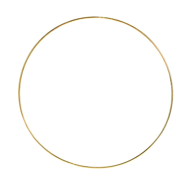 Corona de aro floral de metal, aros dorados de macramé, corona de aro de sueños, atrapasueños 10cm