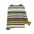 thumbnail image 4 of Lmnyox Girls Striped Long Sleeve Shirts Kid's Casual Crew Neck Blouses Fall Fashion Tunic Tops 3-14 Years, 4 of 5