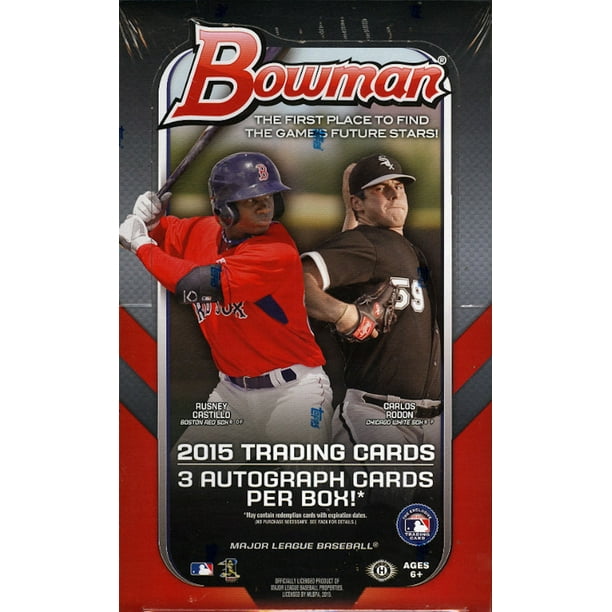 2015 Bowman Baseball Cards JUMBO Packs Box 12 Packs 3 Autos per Box