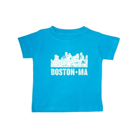 

Inktastic Boston Massachusetts City Skyline with Grunge Gift Baby Boy or Baby Girl T-Shirt