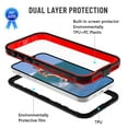 thumbnail image 6 of IP68 Waterproof Case for iPhone 12 Shockproof Dust Proof Full Body Hard Case Built-in Screen Protector Underwater Outdoor Clear Phone Cover (6.1" Red), 6 of 13