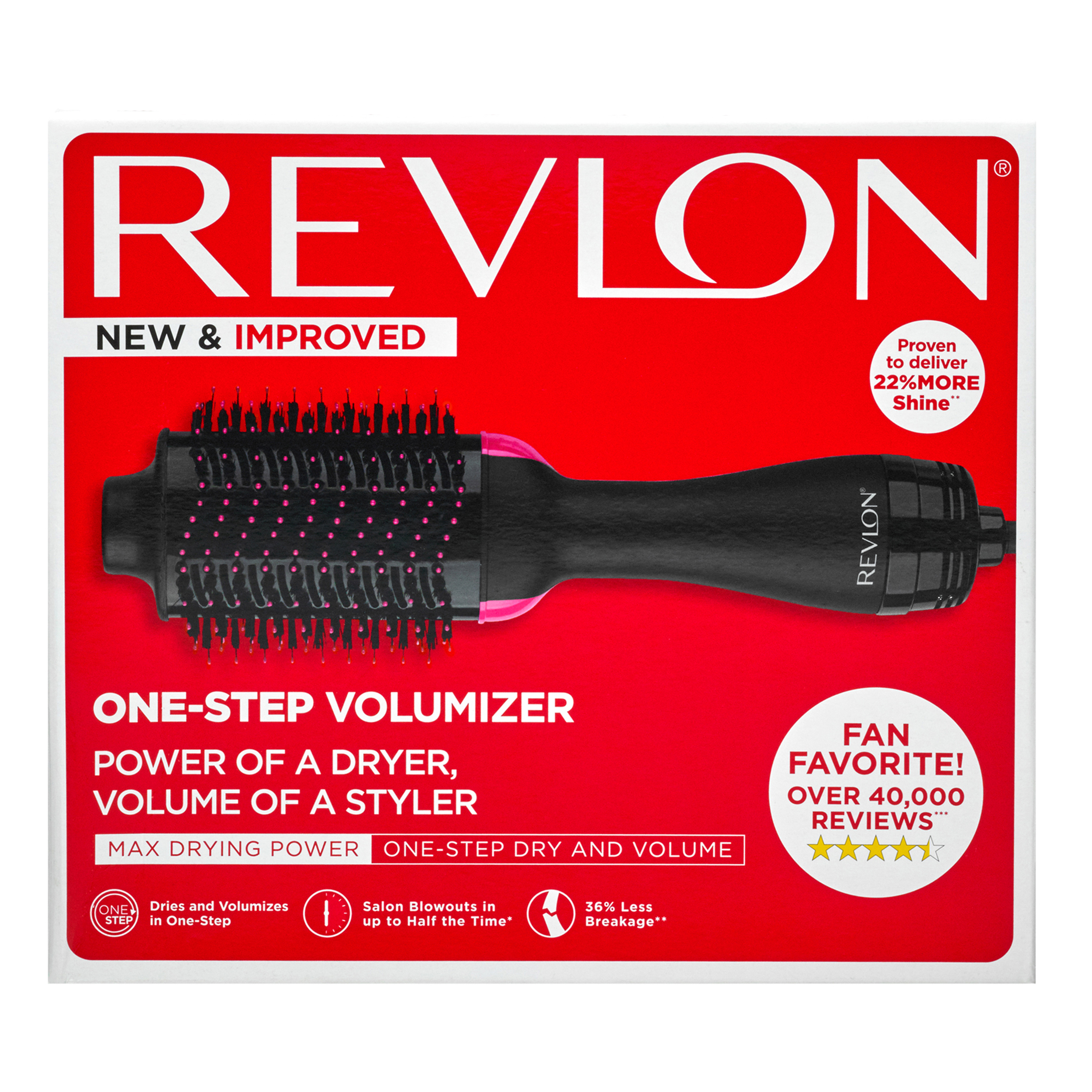 Revlon One-Step Ceramic Hair Dryer & Volumizer Hot Air Brush, Black - image 7 of 7