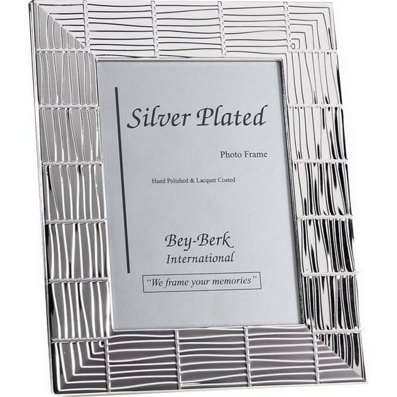 Bey-Berk International SF194-09 4 x 6 in. Silver Plated Picture Frame with Easel Back, 9 x 7 x. 25 in.