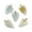 Flower Amazonite, variant on 5pcs Gemstone Pendants Heart Crystal Stone Charms Golden Plated Hooks 32~34mm-Rose Quartz