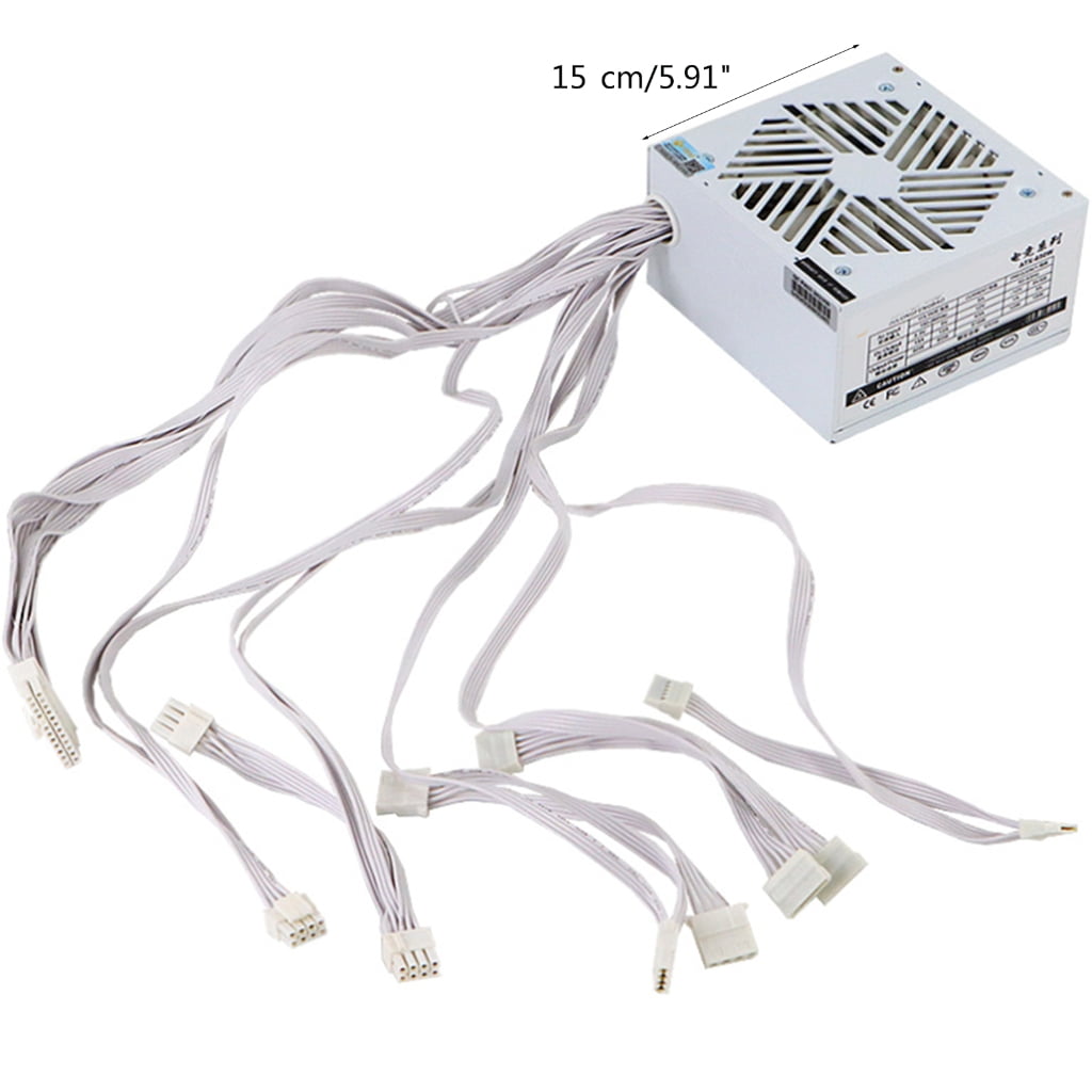 Zeiwohndc 650W Power Supply with 120mm Fan Video Game Computer Chassis Power Supply