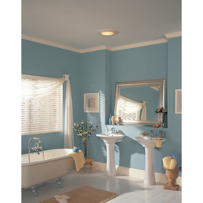 Broan Ventilation Fan w/ Light and Night Light, Round White Grille with  Glass Lens, 100 CFM - Walmart.com