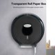 thumbnail image 2 of CHAO Dispensador de papel higiénico Jumbo de un solo rollo, soporte redondo para papel higiénico montado en la pared, dispensador de papel higiénico impermeable de plástico para baño(negro), 2 of 5