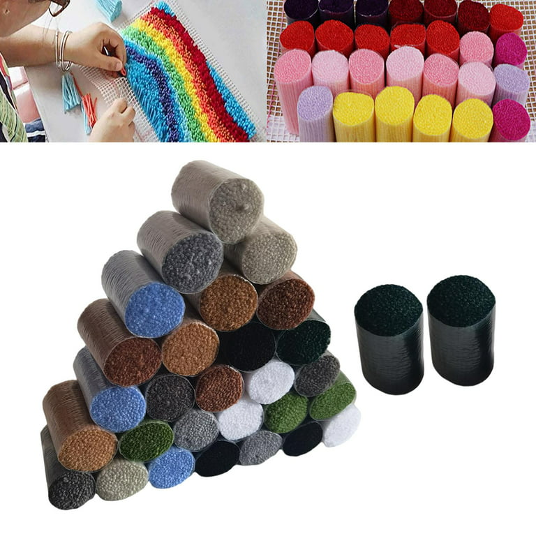 60pieces Colorful Needlecraft Yarn DIY Latch Hook Yarn 6cm Latch Hook S Crocheting Rug Yarn for Sewing, Size: 6 cm
