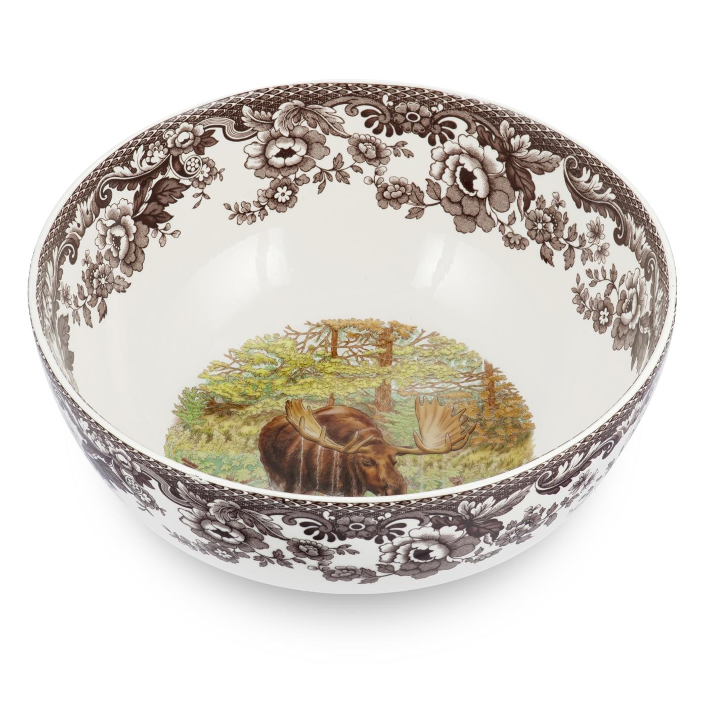 Spode Woodland Majestic Moose Round Salad Bowl