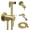 Gold-Built-in Hot & Cold Water Modes-Round, variant on Black 1 Pack Handheld Bidet Sprayer For Toilet Cleaning and Multi-Use Tasks