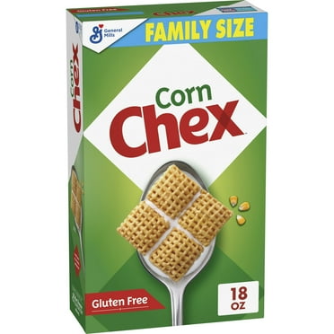 Corn Chex Cereal, Gluten Free Breakfast Cereal, Made with Whole Grain, Family Size, 18 oz