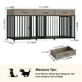 thumbnail image 7 of Homfa 70 inch Farmhouse Large Double Dog Crate Furniture with Removable Divider, 3 Drawers Lockable Dog Cage TV Stand for 2 Dogs Indoor, Gray, 7 of 7