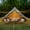 Dark Green + Polyester, variant on Oxford Bell Tent for Family Camping, 9.8ft 4-Season Yurt with Stove Jack, Waterproof Oxford Fabric, Mesh Windows, Mosquito-Proof, Spacious Glamping Tent for 3-4 People,