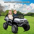 thumbnail image 6 of Licensed 24V Mercedes-Benz Ride-On Truck for Kids, 2-Seater Electric Car with Remote Control, Trunk Storage, Battery Display, Spring Suspension, LED Lights, and USB Music, Stylish White Design, 6 of 7