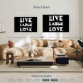 thumbnail image 4 of Elephant Stock Live Laugh Love Typography Ii Wall Art - Horizontal Canvas Wall Art - Living Room Wall Decor - Inspirational And Typography Canvas - Black And White Decor - 45" x 30", 4 of 8