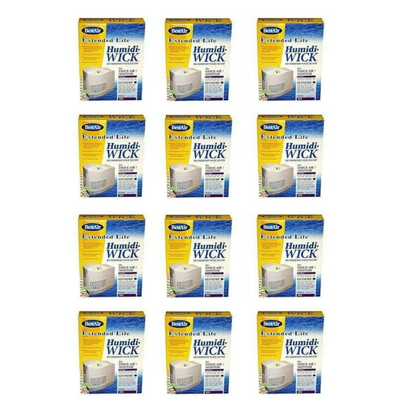 BestAir EF21-PDQ-3 Extended Life Humidifier Replacement Paper Wick Humidifier Filter, 10.7" x 8.3" x 3.2", For Emerson, Sears & Kenmore Models, 12 Pack