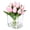 pink, variant on Ataujin 12 Pcs Artificial Tulip Flowers. Real Touch Faux Silk Tulip Stems with Glass Vase, Realistic Wedding Kitchen Office Centerpiece, Mothers Day Easter Valentines Day Gift