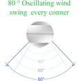 thumbnail image 4 of 20 Inch Heater 1400 Watt Heater Fan and 40 Watt Cold Fan, 80° Oscillating Fan, All the Season Use, Remote and Touch Control, Floor Tower fan, Blue White, 4 of 5