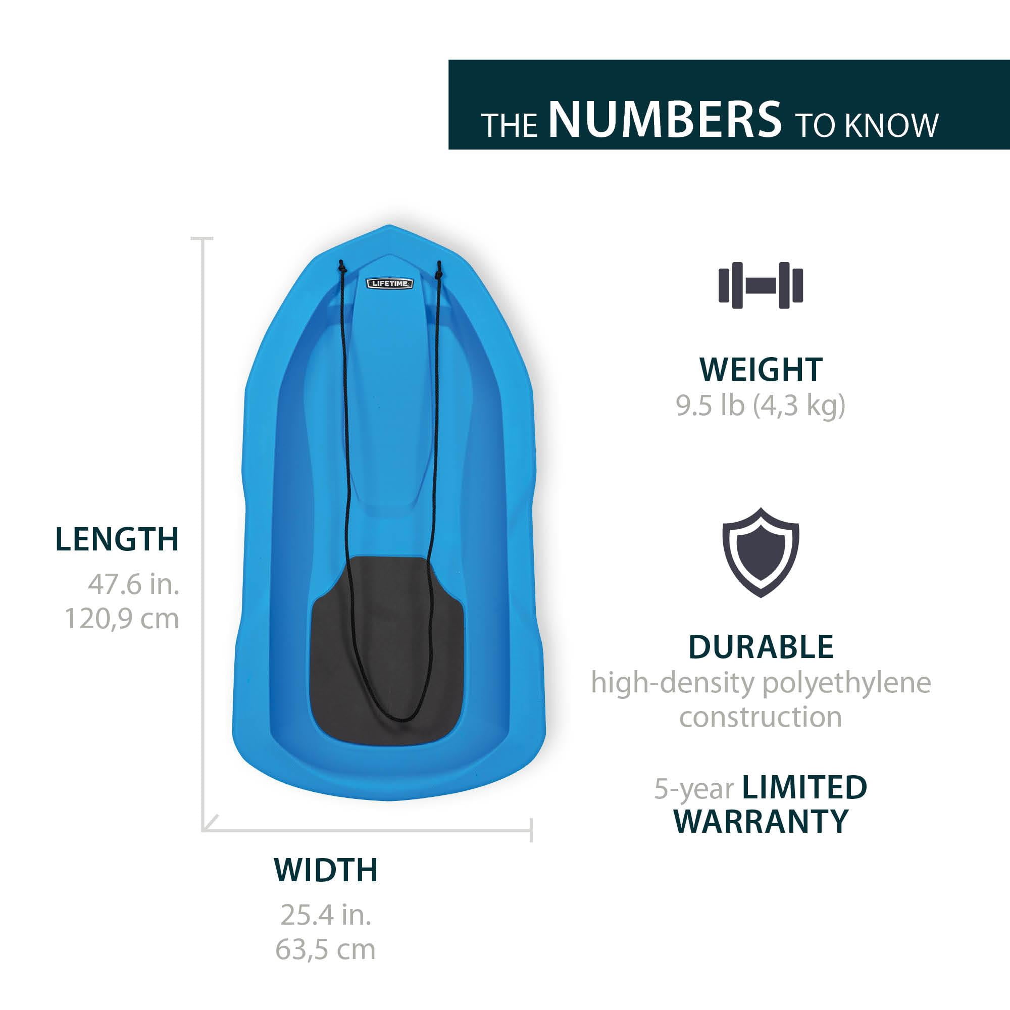 Lifetime 48 inch Premium Snow Sled 2-Pack, Blue (91400)